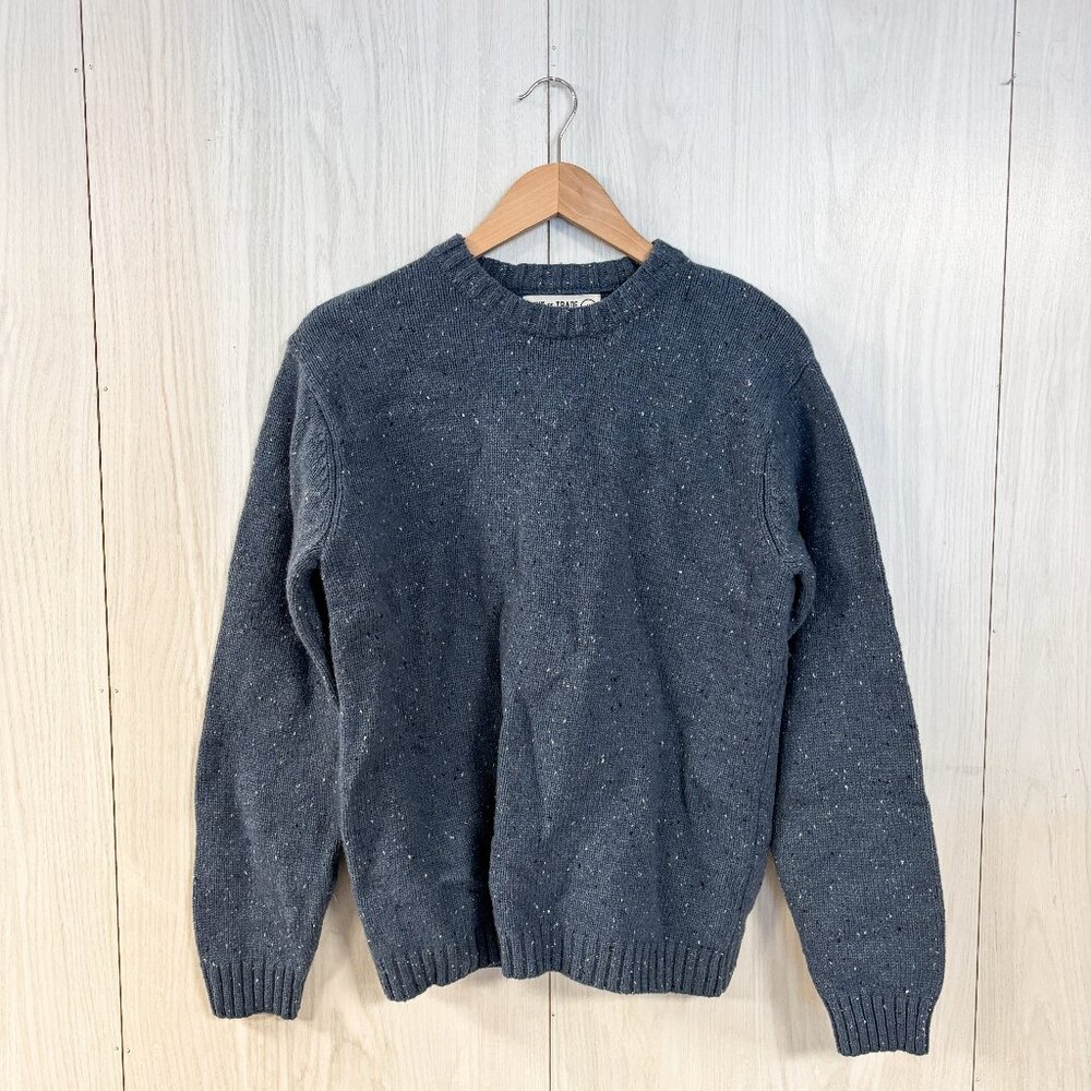 Line of Trade Wool Blend Crew Neck Sweater with Elbow Patches